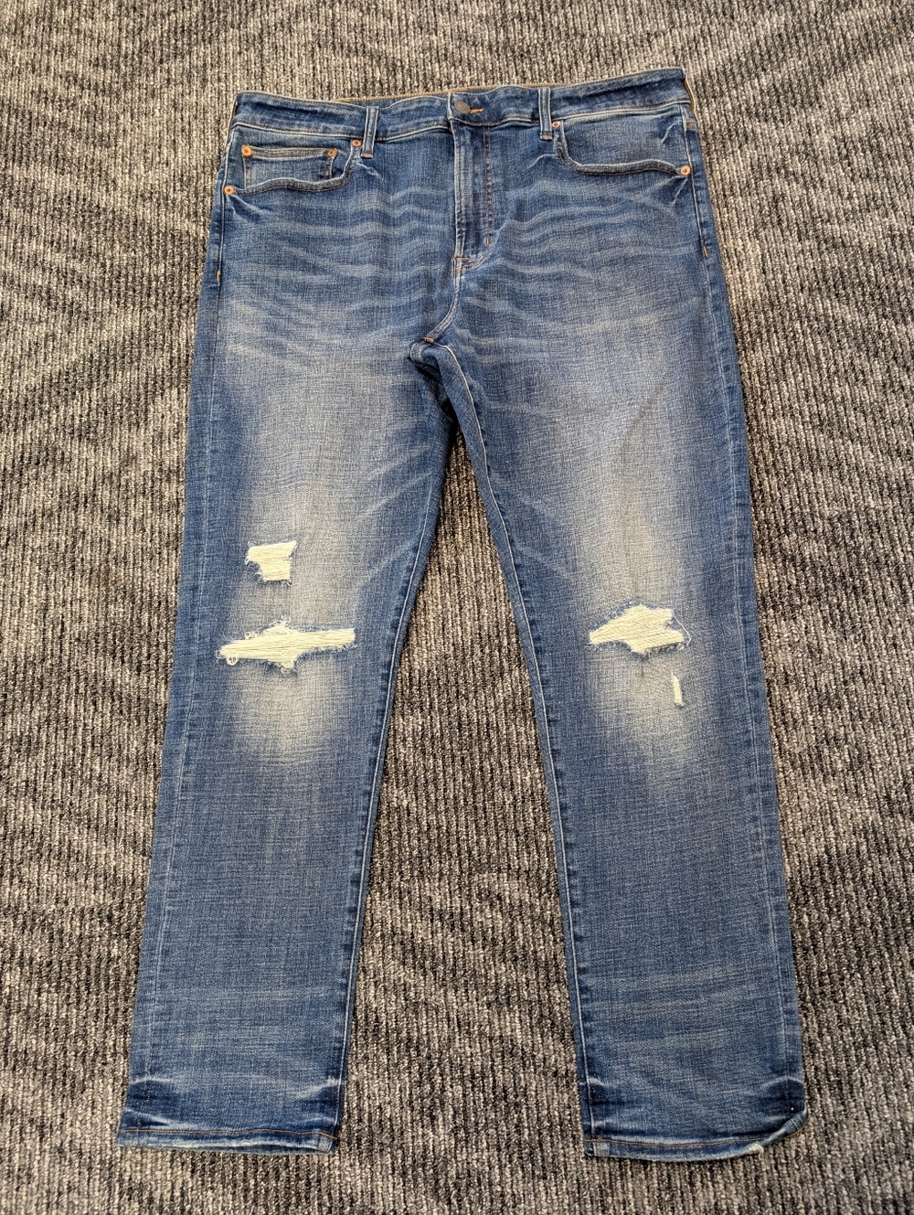 American Eagle Next Level Flex Original Taper Distressed Jeans 38x32 - Picture 5 of 15